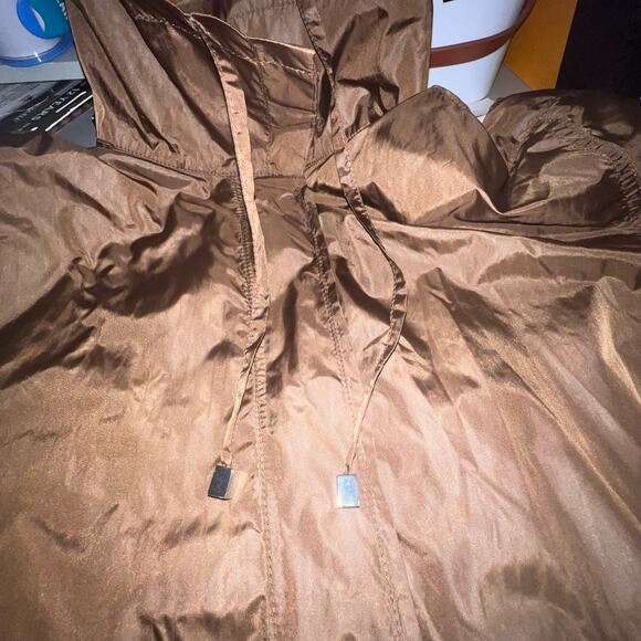 Chico‘s Synergy Womens Size 3 Windbreaker Drawstring Snap Lined Y2K roll-tab - Picture 11 of 13